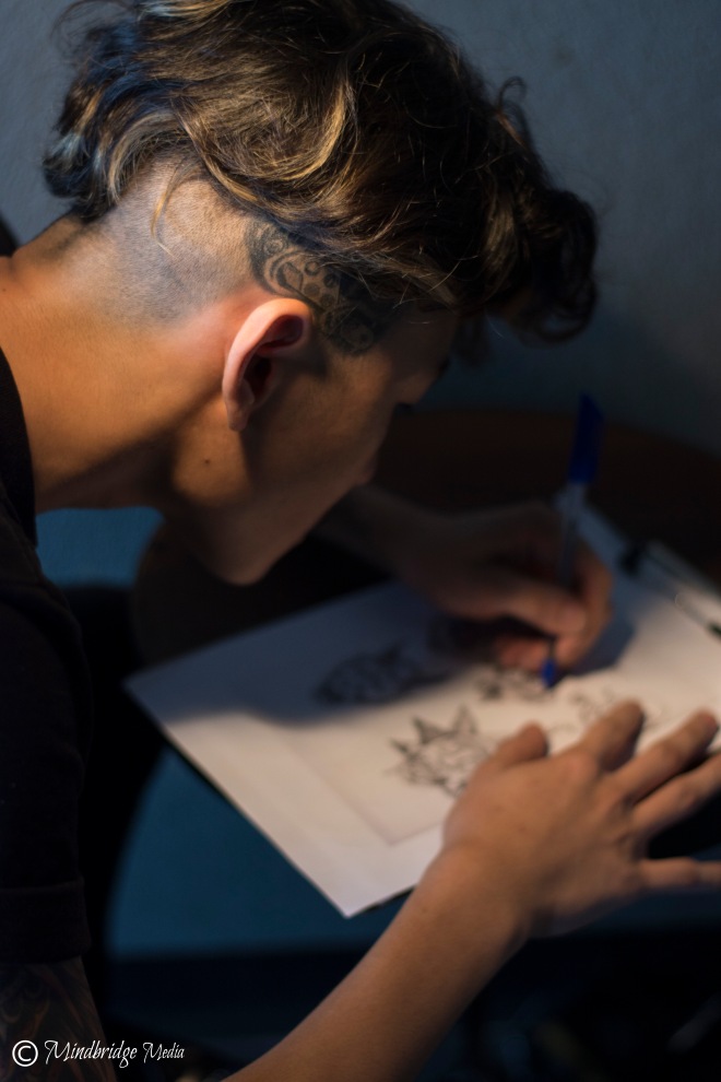 drawing tattoos - art making in PP